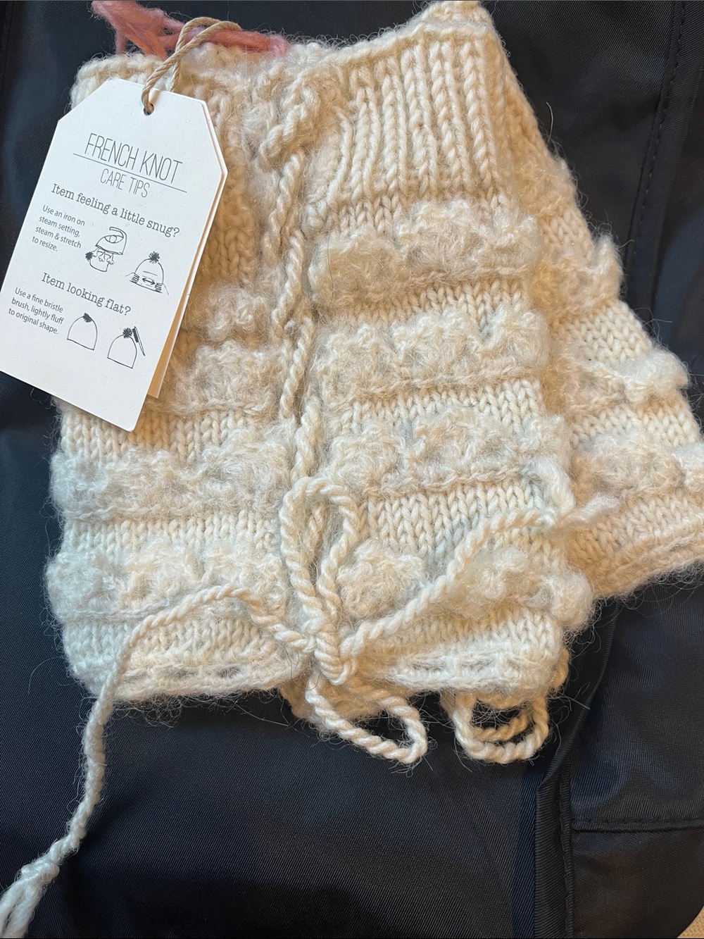 Sundance Handcrafted Boot Toppers Cream Cable-Knit with Tie Detail